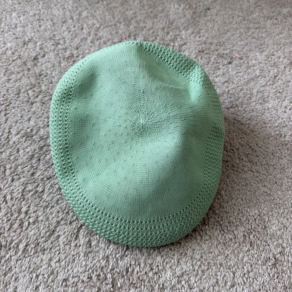 KANGOL 504 Tropic Ventair Flat Cap Green Lightweight Summer Cabbie Hat Newsboy